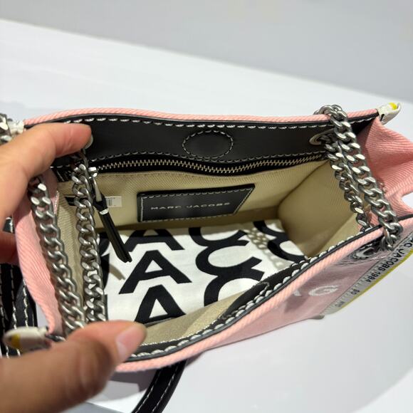 Marc Jacobs The Denim Chain Crossbody Tote Bag - Ribbon Pink 2F4HCR016H05 - Picture 5 of 6